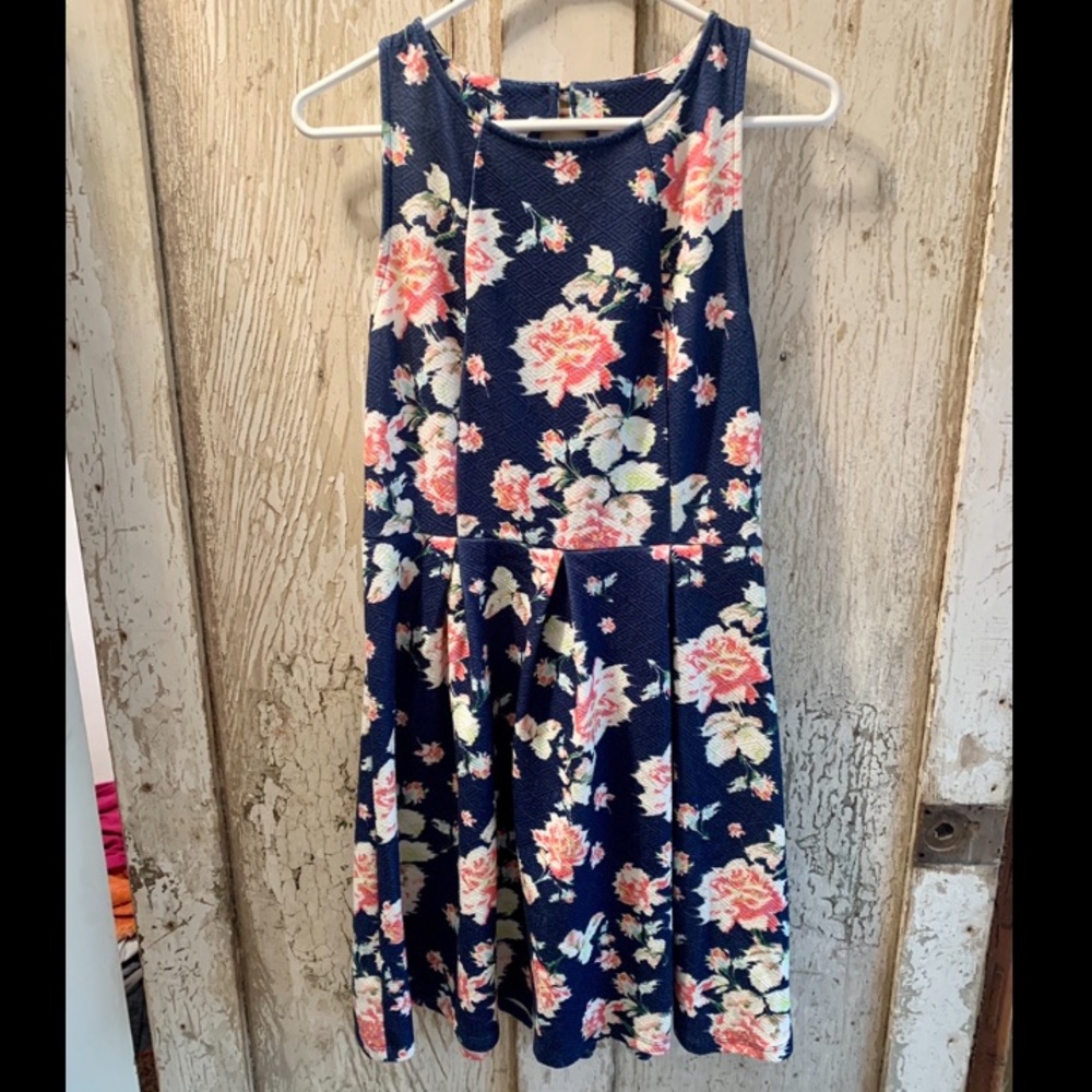 Flowered Cut out back Dress